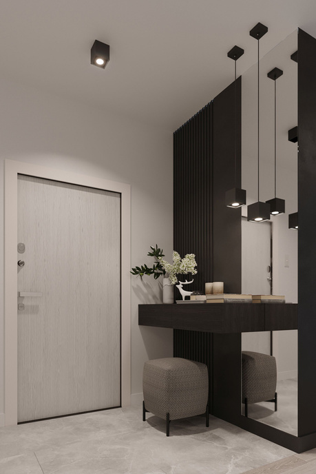 Ceiling lamp QUAD 1 black + 1x LED bulb GU-10 3000K Warm 7W 620lm