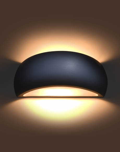 Wall lamp ceramic PONTIUS grey + 1x LED bulb G9 4000K Cool White 4.5W 530lm