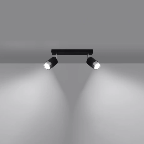 Ceiling lamp NERO 2 black/chrome