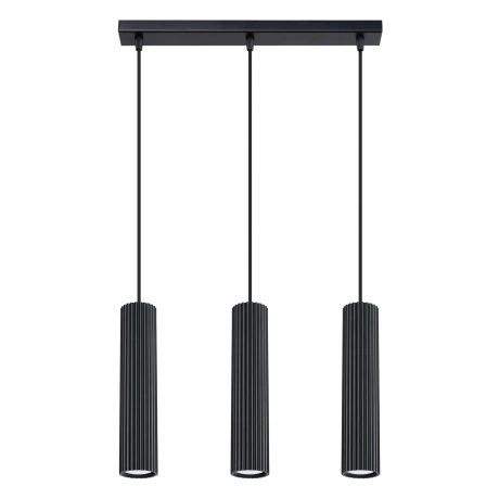 Pendant lamp KARBON 3L black