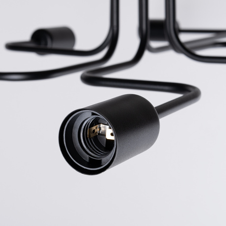 Chandelier VECTOR 6 black + 6X LED Bulb E27 3000K 7W 760lm