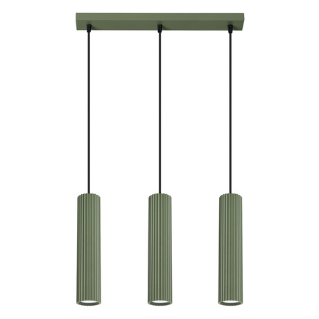 Pendant lamp KARBON 3L olive green