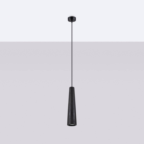 Pendant lamp ELECTRA black concrete + 1x LED Bulb GU-10 3000K Warm 7W 510lm