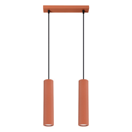 Pendant lamp KARBON 2 red ochre