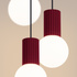 Pendant lamp HALO 3P burgundy