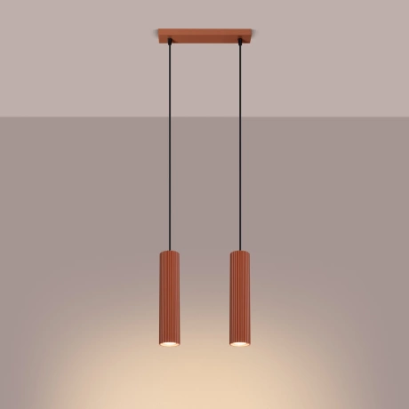 Pendant lamp KARBON 2 red ochre
