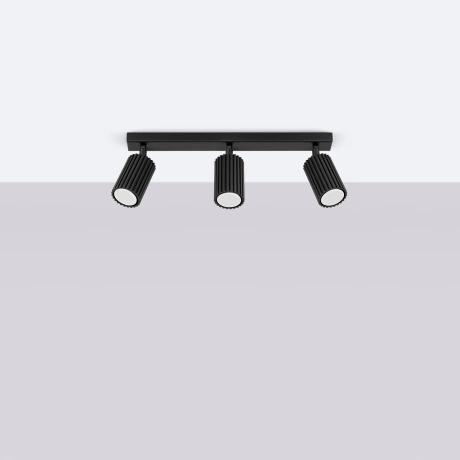 Ceiling lamp KARBON 3L black