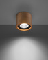 Ceiling lamp BASIC 1 natural wood + 1x LED bulb GU10 AR111 4000K COLD 12W 850lm