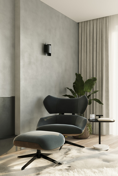 Wall lamp IMPACT black + 1x LED Bulb G9 3000K Warm 4,5W 510lm