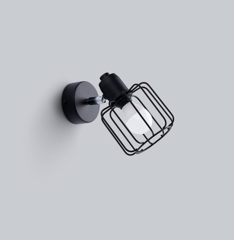 Wall lamp BELUCI 1 black + 1x LED Bulb E14 4000K Cool 7.5W 680lm