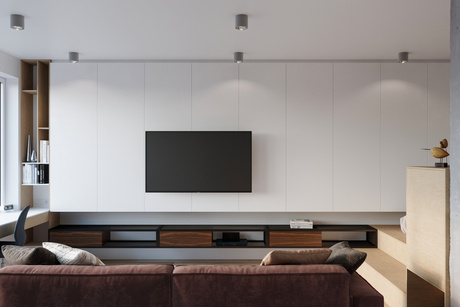 Ceiling lamp TIUBE gray + 1x LED Bulb GU10 AR111 3000K WARM 12W 800lm