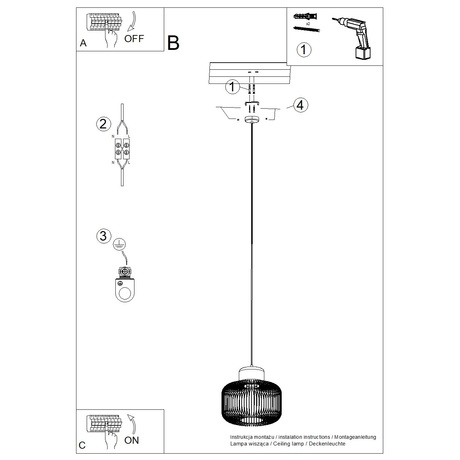 Pendant lamp GABBIA 55