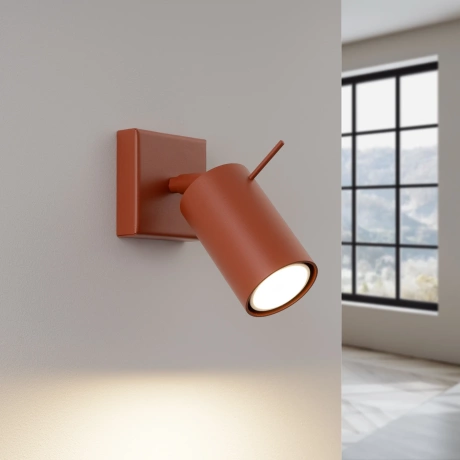 Wall lamp RING red ochra