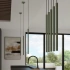 Pendant lamp PASTELO 3P olive green