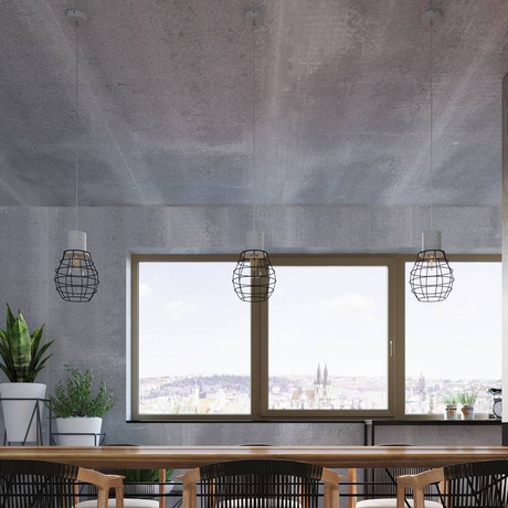 Ceiling pendant lamp LUGO + 1x LED Bulb E27 3000K Warm 7.5W 620lm