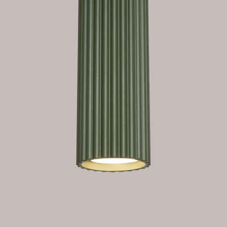 Pendant lamp KARBON 3L olive green