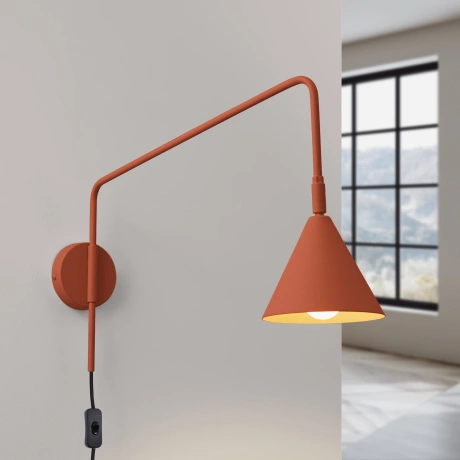Wall lamp NOX red ochre