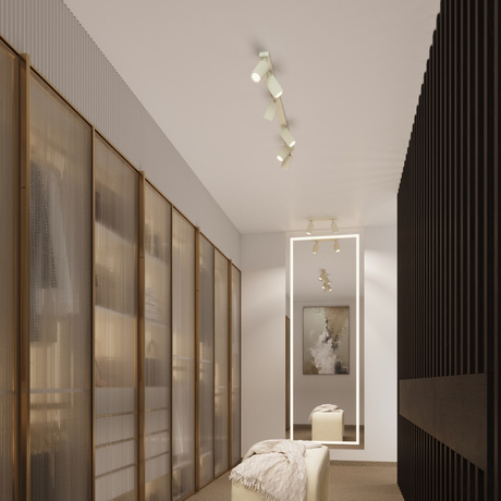 Ceiling lamp KARBON 4L beige