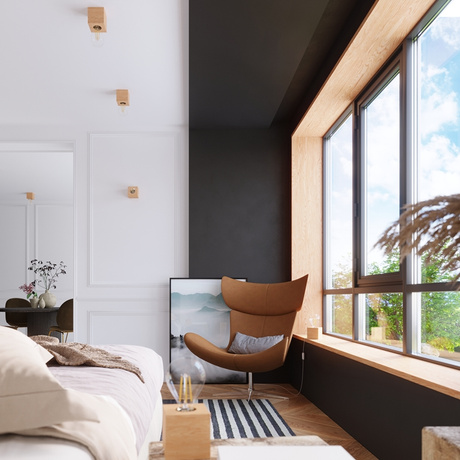 Wall lamp ARIZ natural wood + 1x LED Bulb E27 4000K Cool White 7.5W 650lm