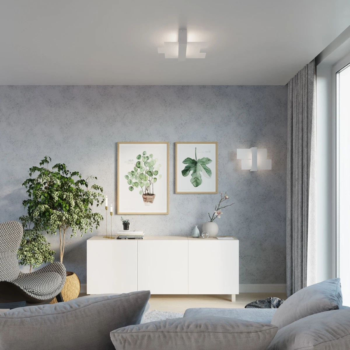 Ceiling lamp FENIKS 2 white