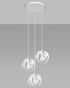 Hanging lamp TULOS 3P white + 3x LED bulb E27 3000K Warm 7.5W 620lm