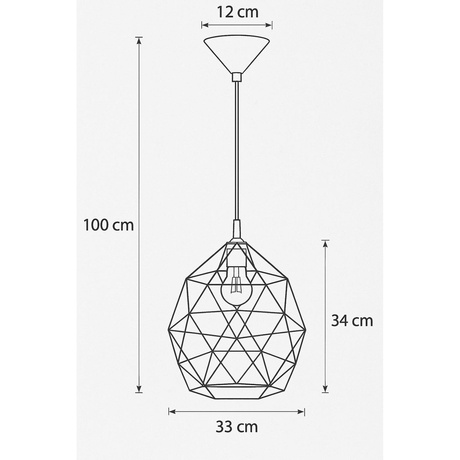 Pendant lamp TRIOM 30 black