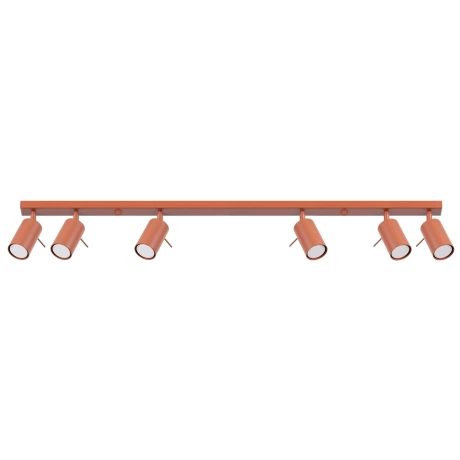 Ceiling lamp RING 6L red ochra