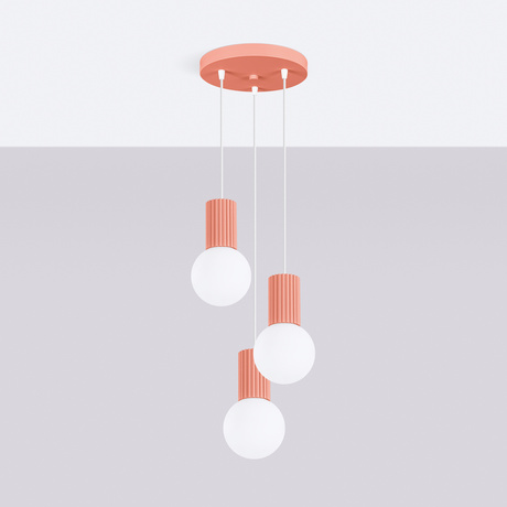 Pendant lamp HALO 3P peach
