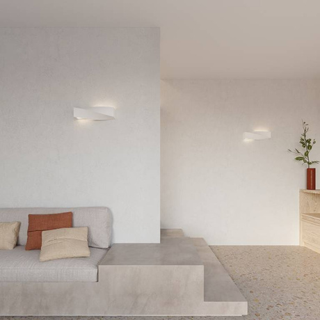 Wall ceramic lamp SIGMA white + 1x LED Bulb E27 3000K Warm 7.5W 620lm