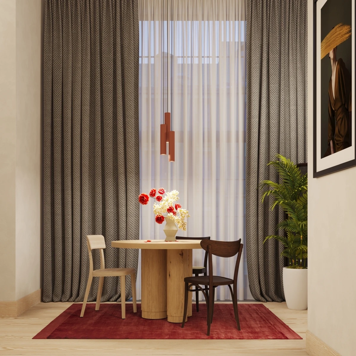 Wall lamp LAGOS 2 red ochre