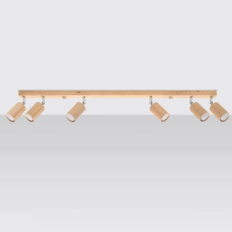 Ceiling lamp BERG 6 natural wood