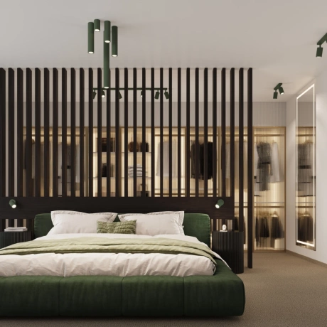 Wall lamp KARBON olive green with a switch