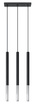 Pendant lamp MOZAICA 3L black/chrome + 3x LED Bulb G9 3000K Warm White 4.5W 510lm