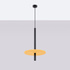 Pendant lamp FELTRO 1 black/yellow
