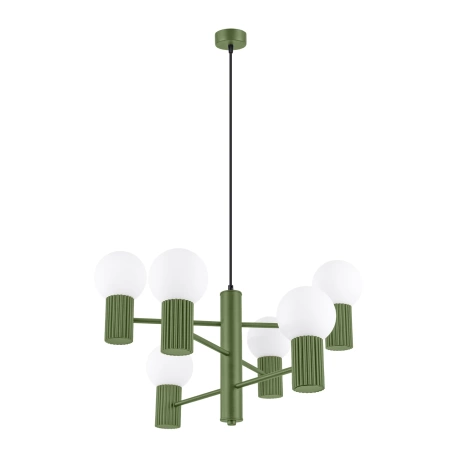 Chandelier HALO 6 olive green