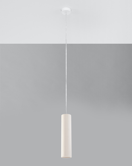 Ceiling ceramic lamp NANCY white + 1x LED bulb GU-10 4000K Cool White 7W 630lm