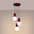 Pendant lamp HALO 3P burgundy
