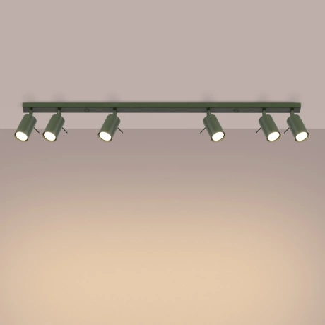 Ceiling lamp RING 6L olive green