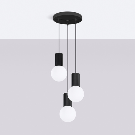 Pendant lamp HALO 3P black