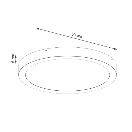 Ceiling lamp ONYX 50 black LED 3000K
