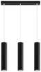 Hanging Lamp LAGOS 3 black + 3x LED Bulb GU-10 3000K Warm 7W 620lm