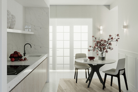 LORETO white wall lamp + 1x LED Bulb G9 4000K Cool White 4.5W 530lm