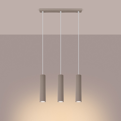 Pendant lamp KARBON 3L taupe
