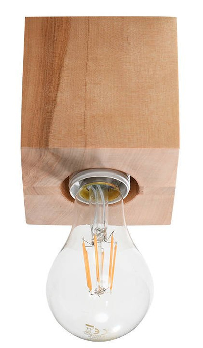 Ceiling lamp ARIZ natural wood + 1x LED Bulb E27 3000K Warm 7.5W 620lm