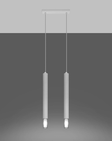 Pendant lamp VIZIER 2 white + 2x LED Bulb G9 3000K Warm White 4.5W 510lm