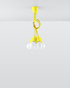 Hanging lamp DIEGO 5 yellow + 5x LED Bulb E27 3000K Warm 7.5W 620lm