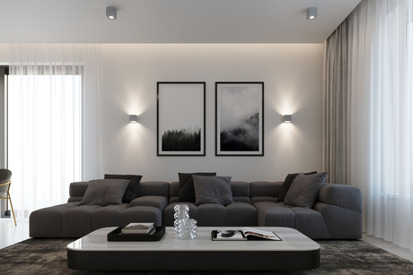 Wall lamp QUAD concrete + 1x LED Bulb G9 4000K Cool White 4.5W 530lm