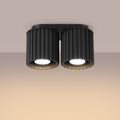 Ceiling lamp AURA 2 black GU10