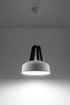 Pendant lamp CASCO white/black + 1x LED Bulb E27 4000K Cold 7.5W 650lm