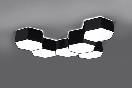 Ceiling lamp SUNDE 13 black + 2x LED bulb E27 3000K Warm 7.5W 620lm.